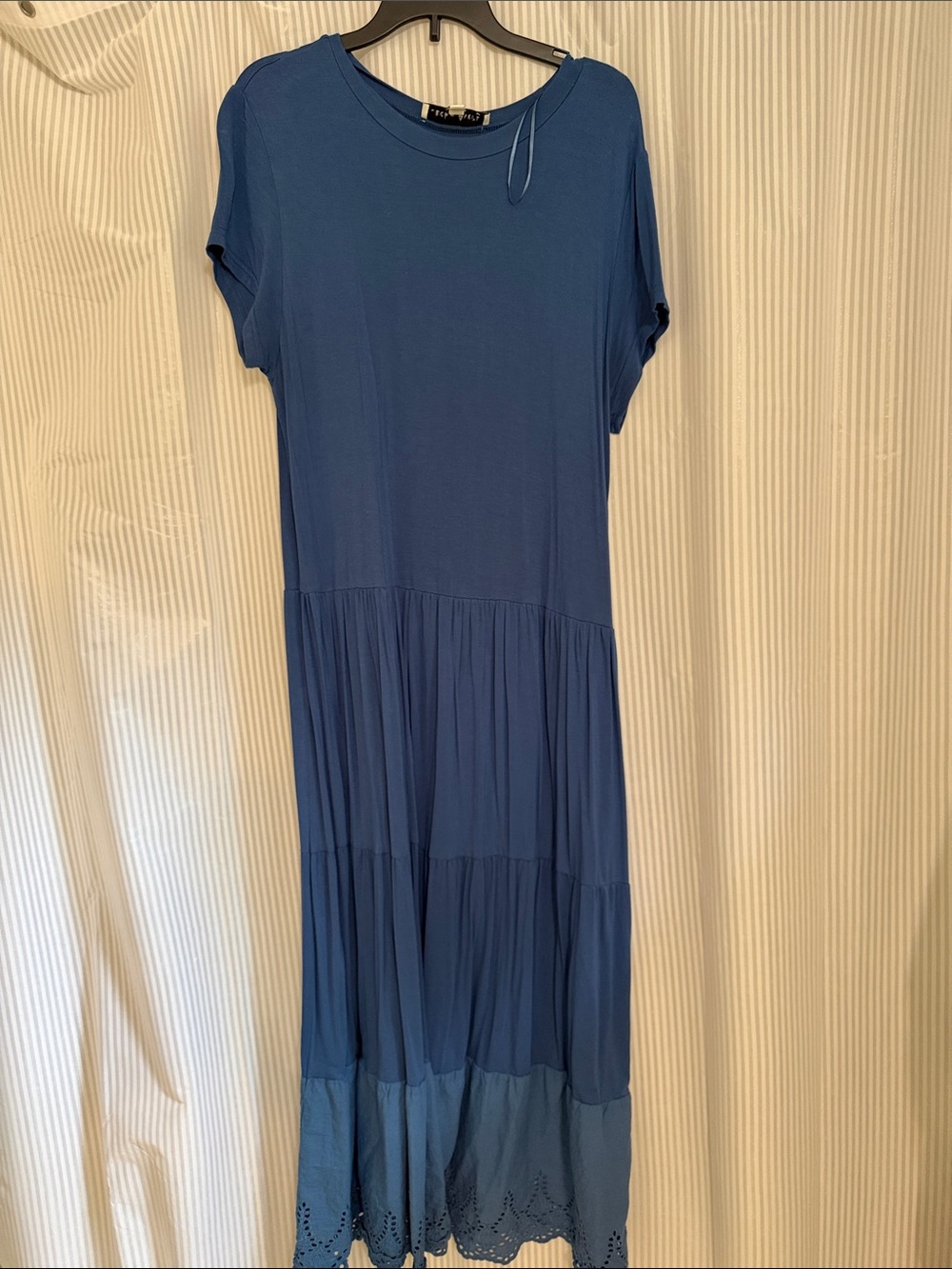 Blue Tiered Maxi Dress